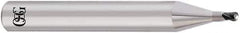 OSG - 0.5mm Diam, 0.3mm LOC, 2 Flute Solid Carbide Ball End Mill - TiAlN Finish, Single End, 45mm OAL, 4mm Shank Diam, Spiral Flute - Exact Tool & Supply