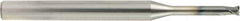 OSG - 2.5mm, 2 Flute, Single End, Solid Carbide, 0.2mm Corner Radius End Mill - 70mm OAL, 30° Helix, Right Hand Flute, 2.2mm LOC, Right Hand Cut, - Exact Tool & Supply