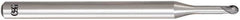 OSG - 0.2mm Diam, 0.16mm LOC, 2 Flute Solid Carbide Ball End Mill - WXL Finish, Single End, 45mm OAL, 4mm Shank Diam, Spiral Flute - Exact Tool & Supply