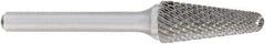 OSG - 12mm Cut Diam, 6mm Shank Diam, Cone Head Burr - Carbide, Radius End, 28mm LOC, 50mm OAL - Exact Tool & Supply