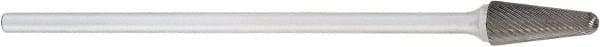 OSG - 12mm Cut Diam, 6mm Shank Diam, Cone Head Fluted Cut Burr - Carbide, Radius End, 28mm LOC, 152mm OAL - Exact Tool & Supply