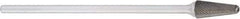 OSG - 12mm Cut Diam, 6mm Shank Diam, Cone Head Fluted Cut Burr - Carbide, Radius End, 28mm LOC, 152mm OAL - Exact Tool & Supply