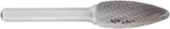 OSG - 6mm Cut Diam, 6mm Shank Diam, Inverted Cone Head Burr - Carbide, Flat End, 8mm LOC, 50mm OAL - Exact Tool & Supply