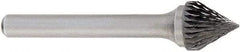 OSG - 6mm Cut Diam, 6mm Shank Diam, Cone Head Burr - Carbide, Point End, 60mm LOC, 50mm OAL - Exact Tool & Supply