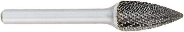 OSG - 6mm Cut Diam, 6mm Shank Diam, Cone Head Burr - Carbide, 12mm LOC, 50mm OAL - Exact Tool & Supply