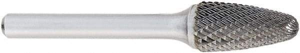 OSG - 16mm Cut Diam, 6mm Shank Diam, Tree with Radius Head Burr - Carbide, Radius End, 25mm LOC, 50mm OAL - Exact Tool & Supply