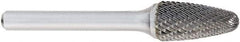OSG - 16mm Cut Diam, 6mm Shank Diam, Tree with Radius Head Burr - Carbide, Radius End, 25mm LOC, 50mm OAL - Exact Tool & Supply