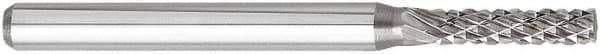 OSG - 1/8" Cut Diam, 1/8" Shank Diam, Ball Head Burr - Carbide, Radius End, 1/8" LOC, 1-1/2" OAL - Exact Tool & Supply