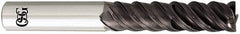 OSG - 3/4", 2-1/4" LOC, 3/4" Shank Diam, 5" OAL, 4 Flute, Solid Carbide Square End Mill - Single End, TiAlN Finish, Spiral Flute, 50° Helix, Centercutting, Right Hand Cut, Right Hand Flute, Series HP451 - Exact Tool & Supply