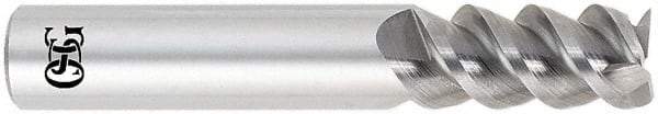 OSG - 18mm, 38mm LOC, 18mm Shank Diam, 102mm OAL, 3 Flute, Solid Carbide Square End Mill - Single End, Uncoated, Spiral Flute, 60° Helix, Centercutting, Right Hand Cut, Right Hand Flute, Series 460C - Exact Tool & Supply