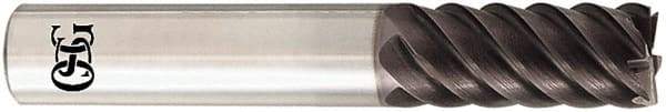 OSG - 14mm, 14mm LOC, 30mm Shank Diam, 89mm OAL, 6 Flute, Solid Carbide Square End Mill - Single End, TiAlN Finish, Spiral Flute, 50° Helix, Centercutting, Right Hand Cut, Right Hand Flute, Series HP450 - Exact Tool & Supply
