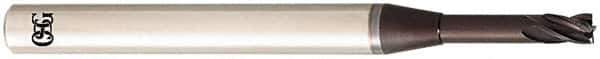OSG - 4mm, 6mm LOC, 6mm Shank Diam, 70mm OAL, 4 Flute, Solid Carbide Square End Mill - Single End, TiAlN Finish, Spiral Flute, 30° Helix, Centercutting, Right Hand Cut, Right Hand Flute, Series HP411 - Exact Tool & Supply