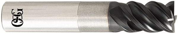 OSG - 6mm, 9mm LOC, 6mm Shank Diam, 60mm OAL, 4 Flute, Solid Carbide Square End Mill - Single End, TiAlN Finish, Spiral Flute, 50° Helix, Centercutting, Right Hand Cut, Right Hand Flute, Series HP455 - Exact Tool & Supply