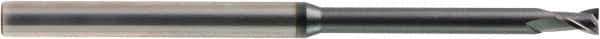 OSG - 3/32", 9/64" LOC, 1/4" Shank Diam, 2-1/2" OAL, 2 Flute, Solid Carbide Square End Mill - Single End, TiAlN Finish, Spiral Flute, 30° Helix, Centercutting, Right Hand Cut, Right Hand Flute, Series HP410 - Exact Tool & Supply