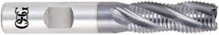 OSG - 3/8", 1" LOC, 3/8" Shank Diam, 2-1/2" OAL, 5 Flute, Solid Carbide Square End Mill - Single End, Uncoated, Spiral Flute, 45° Helix, Centercutting, Right Hand Cut, Right Hand Flute, Series 455C - Exact Tool & Supply