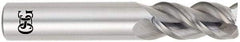 OSG - 1/16", 3/16" LOC, 1/8" Shank Diam, 1-1/2" OAL, 3 Flute, Solid Carbide Square End Mill - Single End, Uncoated, Spiral Flute, 45° Helix, Centercutting, Right Hand Cut, Right Hand Flute, Series 445 - Exact Tool & Supply