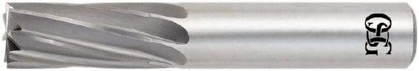 OSG - 3/16", 5/8" LOC, 3/16" Shank Diam, 2" OAL, 6 Flute, Solid Carbide Square End Mill - Single End, Uncoated, Spiral Flute, 15° Helix, Centercutting, Right Hand Cut, Right Hand Flute, Series 408 - Exact Tool & Supply