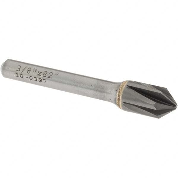 OSG - 3/8" Head Diam, 1/4" Shank Diam, Multi Flute 82° Solid Carbide Countersink - Exact Tool & Supply