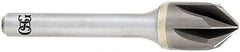 OSG - 3/4" Head Diam, 3/8" Shank Diam, Multi Flute 90° Solid Carbide Countersink - Exact Tool & Supply