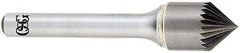 OSG - 1/4" Head Diam, 1/4" Shank Diam, 18 Flute 60° Solid Carbide Countersink - Exact Tool & Supply