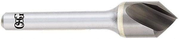 OSG - 1/8" Head Diam, 1/8" Shank Diam, 1 Flute 82° Solid Carbide Countersink - Bright Finish, Single End, Straight Shank, Right Hand Cut - Exact Tool & Supply