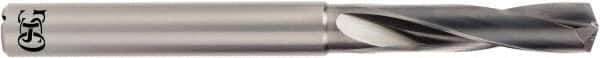 OSG - 6.96mm 140° Spiral Flute Solid Carbide Screw Machine Drill Bit - WXS Finish, Right Hand Cut, 35mm Flute Length, 83mm OAL, Standard Point, Straight Shank, Through Coolant - Exact Tool & Supply