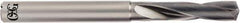 OSG - 6.96mm 140° Spiral Flute Solid Carbide Screw Machine Drill Bit - WXS Finish, Right Hand Cut, 35mm Flute Length, 83mm OAL, Standard Point, Straight Shank, Through Coolant - Exact Tool & Supply