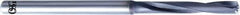 OSG - 10.5mm 140° Solid Carbide Jobber Drill - WXS Finish, Right Hand Cut, Spiral Flute, Straight Shank, 146mm OAL, Standard Point - Exact Tool & Supply
