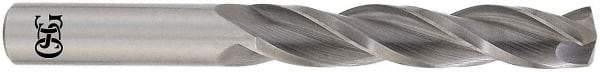 OSG - 27/64" 118° Solid Carbide Jobber Drill - Bright Finish, Right Hand Cut, Spiral Flute, Straight Shank, 4-1/2" OAL, Standard Point - Exact Tool & Supply