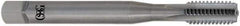 OSG - #8-32 UNC 2B 3 Flute Bright Finish Solid Carbide Straight Flute Machine Tap - Bottoming, Right Hand Thread, 63mm OAL, 3/4" Thread Length, Oversize - Exact Tool & Supply