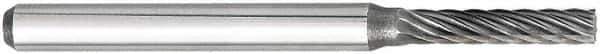 OSG - 1/8" Cut Diam, 1/8" Shank Diam, Cone Head Fluted Cut Burr - Carbide, Radius End, 7/16" LOC, 1-1/2" OAL - Exact Tool & Supply