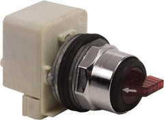 Square D - 30mm Mount Hole, 3 Position, Selector Switch Only - Red, Maintained (MA), Illuminated - Exact Tool & Supply