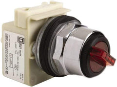 Square D - 30mm Mount Hole, 2 Position, Selector Switch Only - Red, Maintained (MA), Illuminated - Exact Tool & Supply