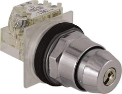 Square D - 30mm Mount Hole, 2 Position, Key Operated, Selector Switch Only - Nonilluminated - Exact Tool & Supply
