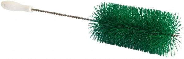 PRO-SOURCE - 1" Bristle Length, Plastic Food Service Brush - 6-1/2" Long x 2" Wide Head, 21" OAL, Green, Wire Block - Exact Tool & Supply