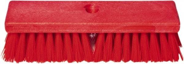 PRO-SOURCE - 1-3/4" Bristle Length, Polypropylene Food Service Brush - 10" Long x 2-1/2" Wide Head, Red, Foam Block - Exact Tool & Supply