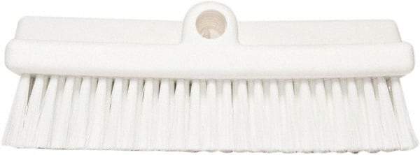 PRO-SOURCE - 1-3/4" Bristle Length, Polypropylene Food Service Brush - 10" Long x 5" Wide Head, 20" OAL, Long Handle, White, Foam Block - Exact Tool & Supply