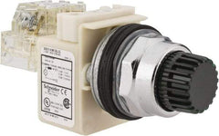 Square D - 30mm Mount Hole, Pushbutton Switch Only - Round, Green Pushbutton, Illuminated, Momentary (MO), Shock and Vibration Resistant - Exact Tool & Supply