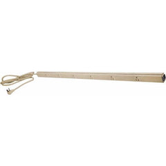 Hubbell Wiring Device-Kellems - 6 Outlets, 125 Volts, 15 Amps, 6' Cord, Power Outlet Strip - Exact Tool & Supply