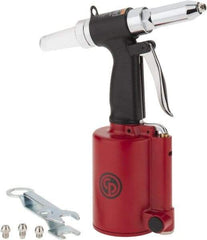Chicago Pneumatic - 3/16" Capacity, Air Riveter - 4 LPM, 1/4" Inlet, Single Cylinder - Exact Tool & Supply