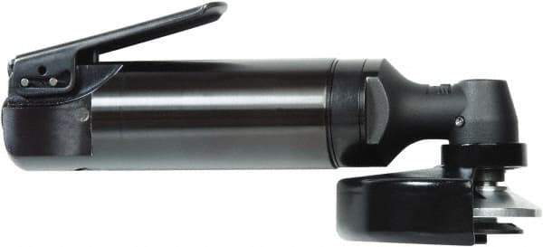 Chicago Pneumatic - 4" Wheel Diam, 13,500 RPM, Pneumatic Angle & Disc Grinder - 3/8-24 Spindle, 8.2 CFM, Side Exhaust - Exact Tool & Supply