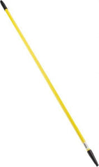 PRO-SOURCE - 60 x 1-1/4" Fiberglass Handle for Floor Squeegees & Push Brooms - Threaded Connection, Yellow - Exact Tool & Supply