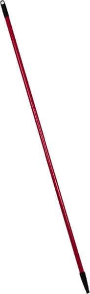 PRO-SOURCE - 60 x 1-1/4" Fiberglass Handle for Floor Squeegees & Push Brooms - Threaded Connection, Red - Exact Tool & Supply
