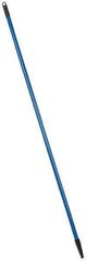 PRO-SOURCE - 60 x 1-1/4" Fiberglass Handle for Floor Squeegees & Push Brooms - Threaded Connection, Blue - Exact Tool & Supply