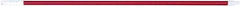 PRO-SOURCE - 60 x 1-1/4" Fiberglass Handle for Floor Squeegees & Push Brooms - Threaded Connection, Red - Exact Tool & Supply