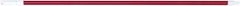 PRO-SOURCE - 54 x 1-1/4" Fiberglass Handle for Floor Squeegees & Push Brooms - Threaded Connection, Red - Exact Tool & Supply