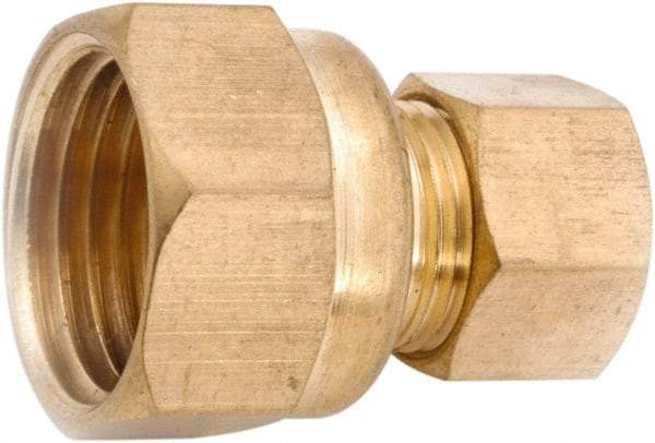 ANDERSON METALS - 7/8" OD, Lead Free Brass Female Connector - 75 Max Working psi, Comp x FNPT Ends - Exact Tool & Supply