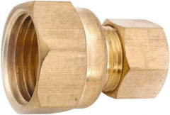 ANDERSON METALS - 7/8" OD, Lead Free Brass Female Connector - 75 Max Working psi, Comp x FNPT Ends - Exact Tool & Supply
