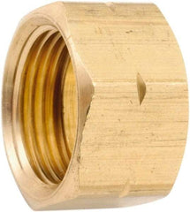 ANDERSON METALS - 7/8" OD, Lead Free Brass Self-Aligning Nut with Captive Sleeve - 450 Max Working psi, Nut Ends - Exact Tool & Supply