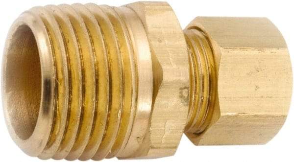 ANDERSON METALS - 5/8" OD, Lead Free Brass Male Connector - 150 Max Working psi, Comp x MNPT Ends - Exact Tool & Supply